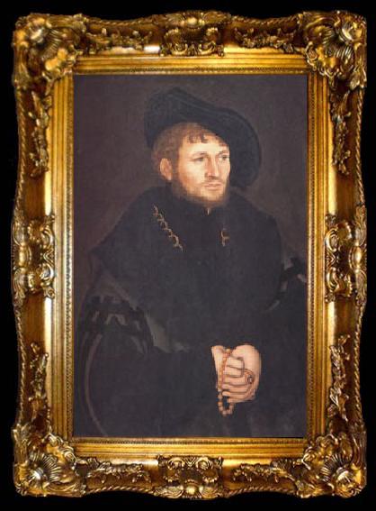 framed  Lucas Cranach Portrait of a Lord of Kockeritz (mk05), ta009-2